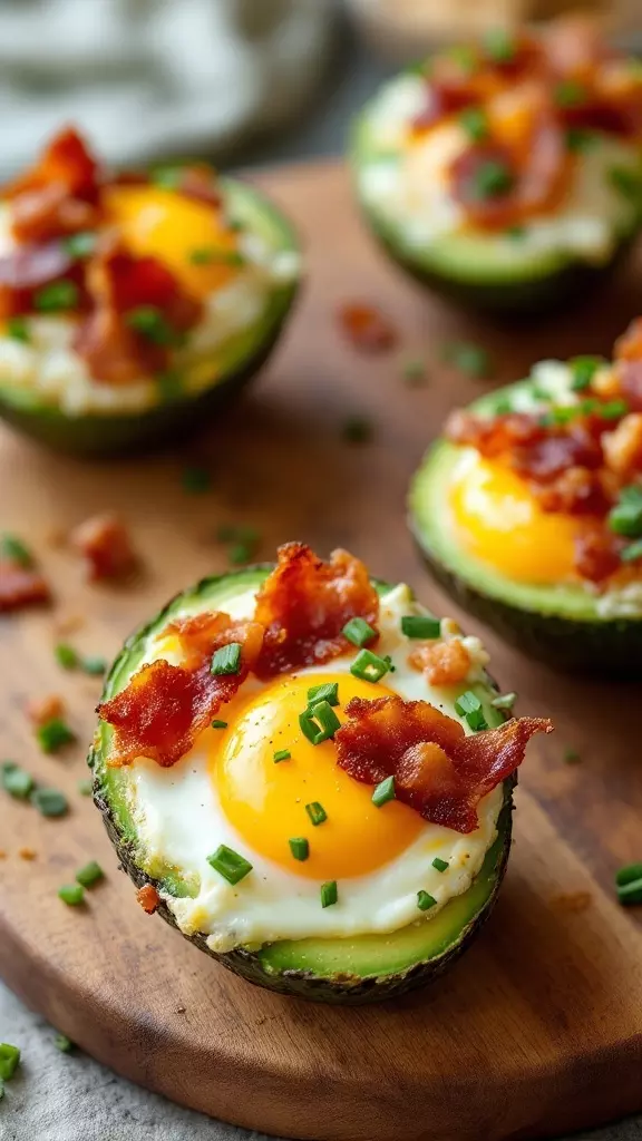 Start your day with a fantastic treat: Bacon Baked Egg in Avocado. Just scoop out half an avocado, crack an egg into it, and sprinkle some crispy bacon on top. It's not just tasty; you can find the full recipe here for a delightful breakfast idea!