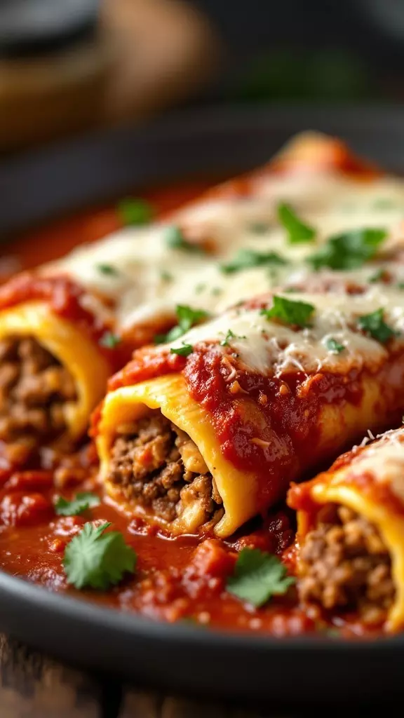 This Beef Cannelloni is a comforting dish filled with seasoned ground beef and topped with rich tomato sauce and melted cheese. It's easy to prepare and perfect for family dinners. Check out this delicious recipe to impress everyone at the table!