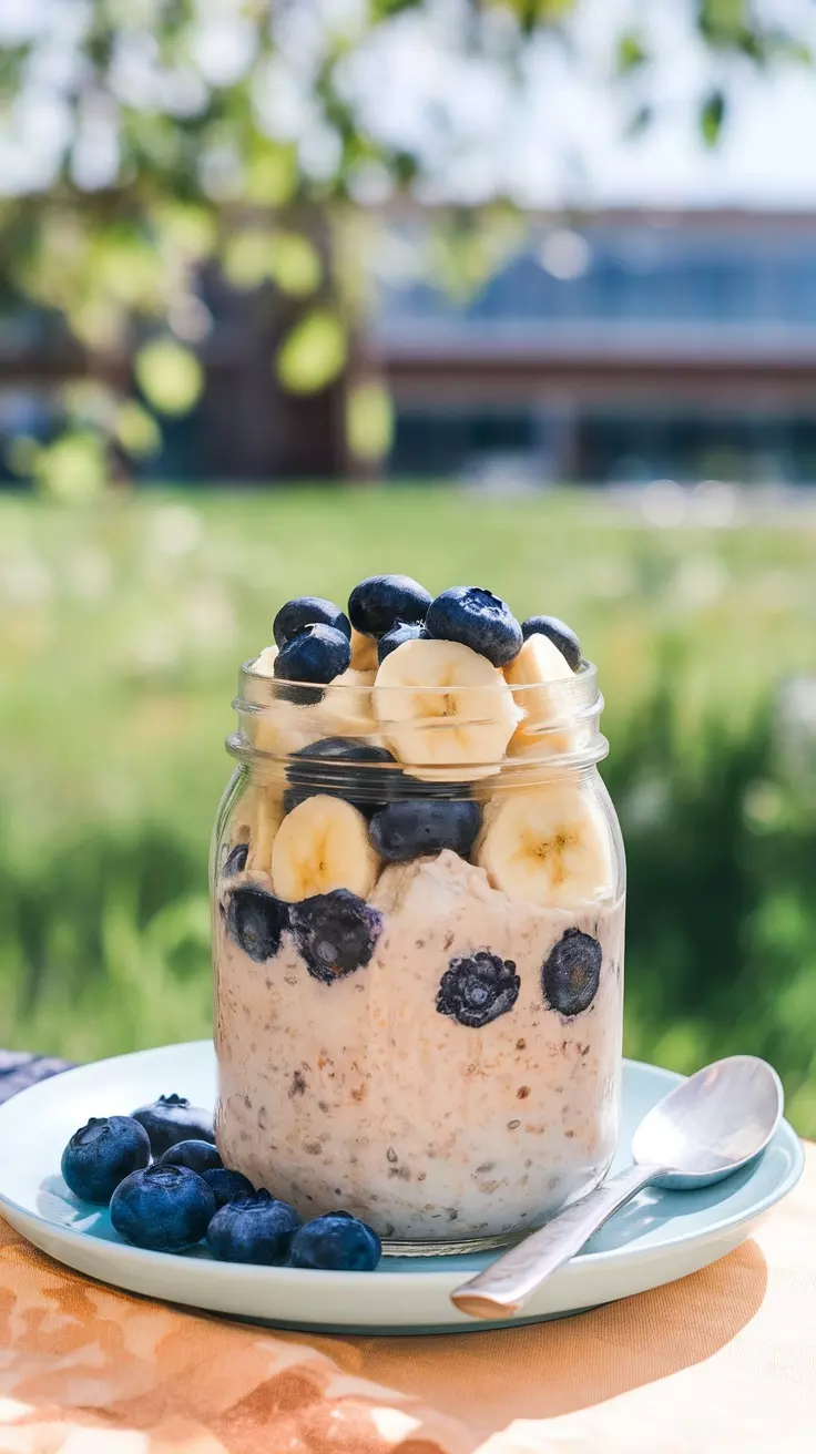 Blueberry banana overnight oats are a tasty and quick breakfast option. The sweetness of ripe bananas pairs perfectly with juicy blueberries, creating a delicious combination. You can find the full recipe for this delightful dish here!