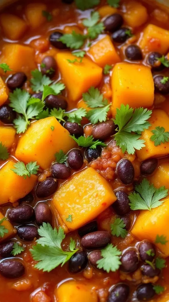 This hearty butternut squash and black bean stew is perfect for cozy nights. Packed with flavor and nutrition, it brings warmth to any table. Enjoy this delicious meal that’s easy to make and even easier to love!