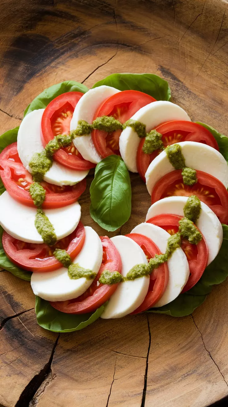 Caprese Salad with Pesto is a refreshing dish that combines the delightful flavors of fresh tomatoes, creamy mozzarella, and aromatic basil. This salad is not only visually appealing but also offers a burst of flavor that’s perfect for a quick dinner. With just a few ingredients, it’s a simple and nutritious meal that busy moms will appreciate.