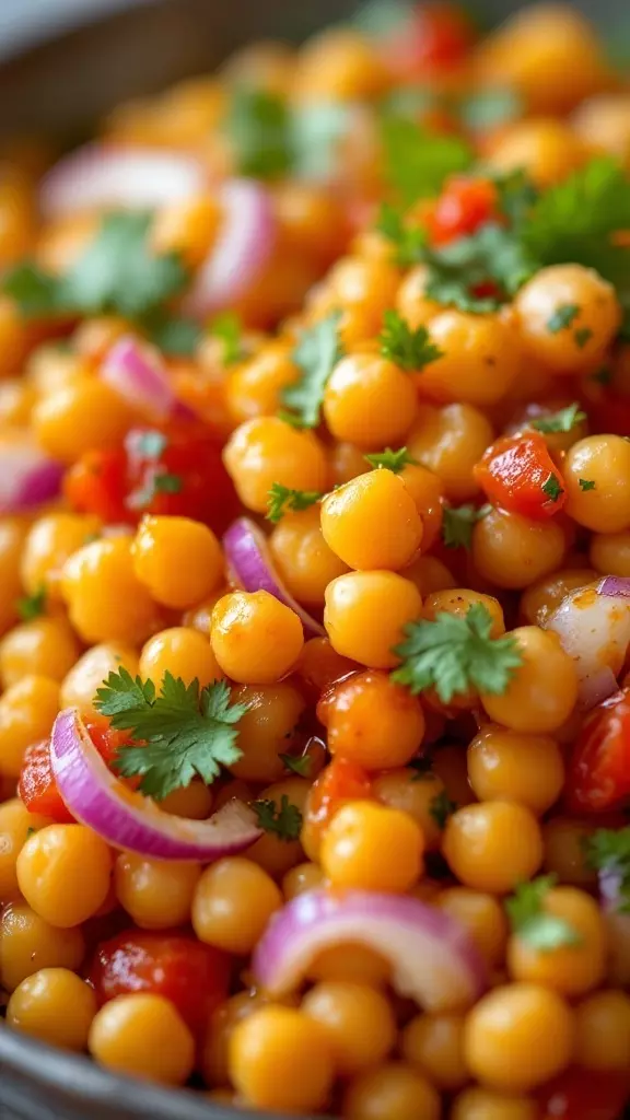 Chana Chaat is a delightful mix of flavors and textures that comes together in minutes. With chickpeas, tomatoes, onions, and fresh herbs, it’s a refreshing and filling option for any meal. You can find the full recipe for this delicious dish here!