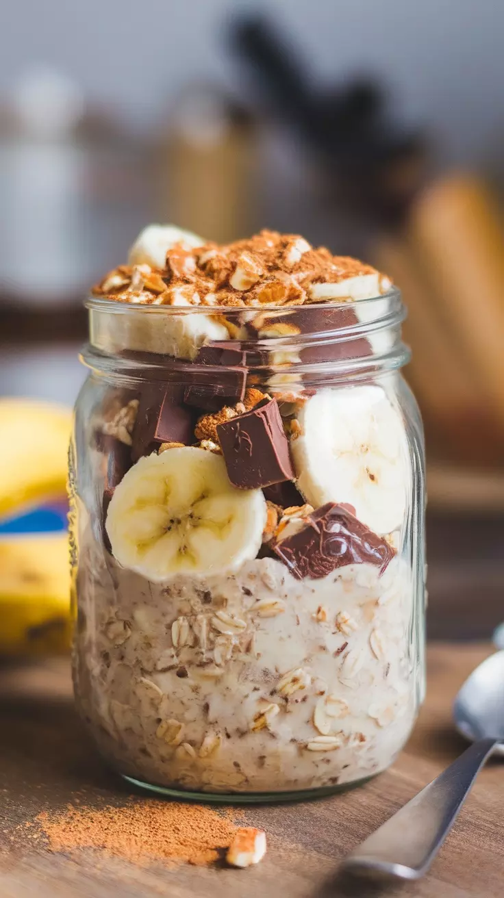 Chunky Monkey Overnight Oats are a fun and tasty way to start your day. With layers of creamy oats, bananas, and chocolate, you’ll be excited to dig in every morning. Check out this delicious recipe to whip up your own jar!