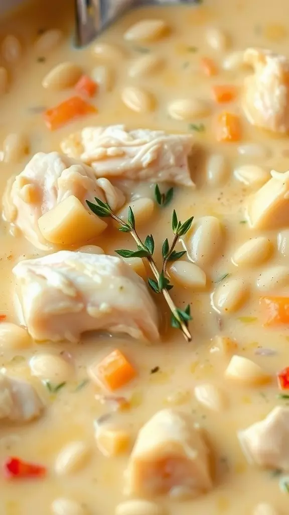 This creamy chicken and barley soup is a comforting bowl of goodness. It's packed with tender chicken, hearty barley, and fresh veggies, making it perfect for chilly days. You can find the full recipe here for a delicious meal that warms the soul.