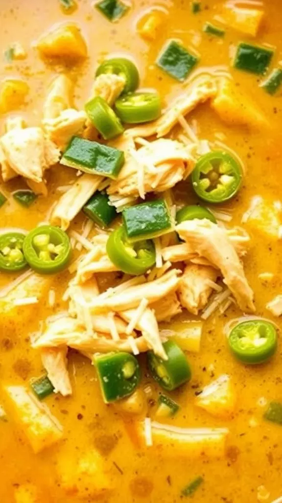 Warm up with a bowl of Green Chicken Enchilada Soup that bursts with flavor. This dish combines juicy chicken, zesty green chilies, and a splash of enchilada sauce for a comforting meal. Check out the full recipe here and enjoy a cozy night in!