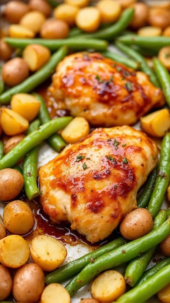 This one-sheet meal is a real winner for busy weeknights. The honey garlic chicken pairs perfectly with fresh green beans and tender baby potatoes, creating a delicious balance. You can whip up this dish in no time, making it a great choice for families or anyone looking to simplify dinner prep. Check out the full recipe for Honey Garlic Chicken to get started!