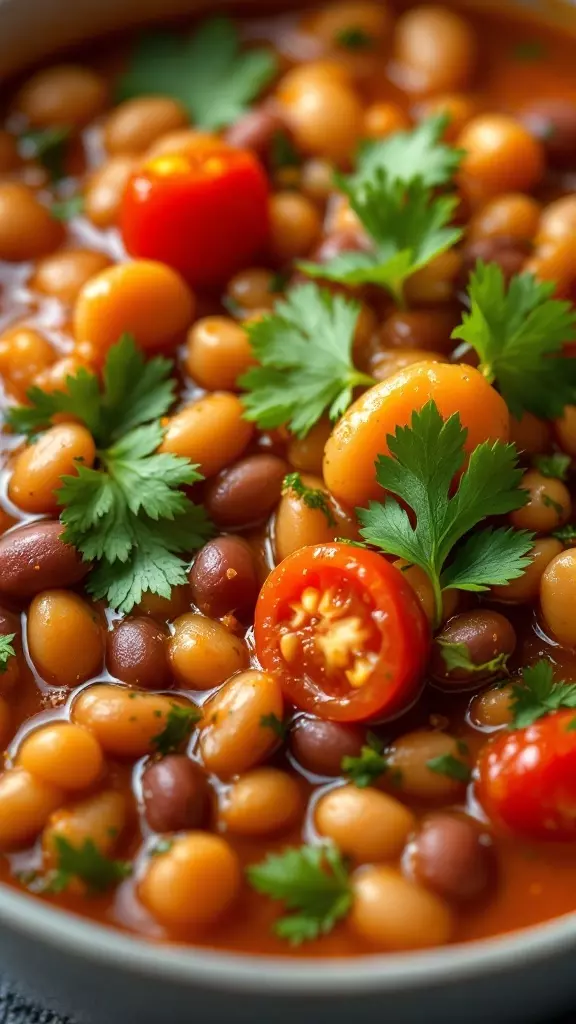 This hearty kidney bean stew is perfect for a cozy dinner. Packed with beans, fresh tomatoes, and herbs, it’s both nutritious and comforting. You can enjoy it on its own or with some crusty bread for a satisfying meal.