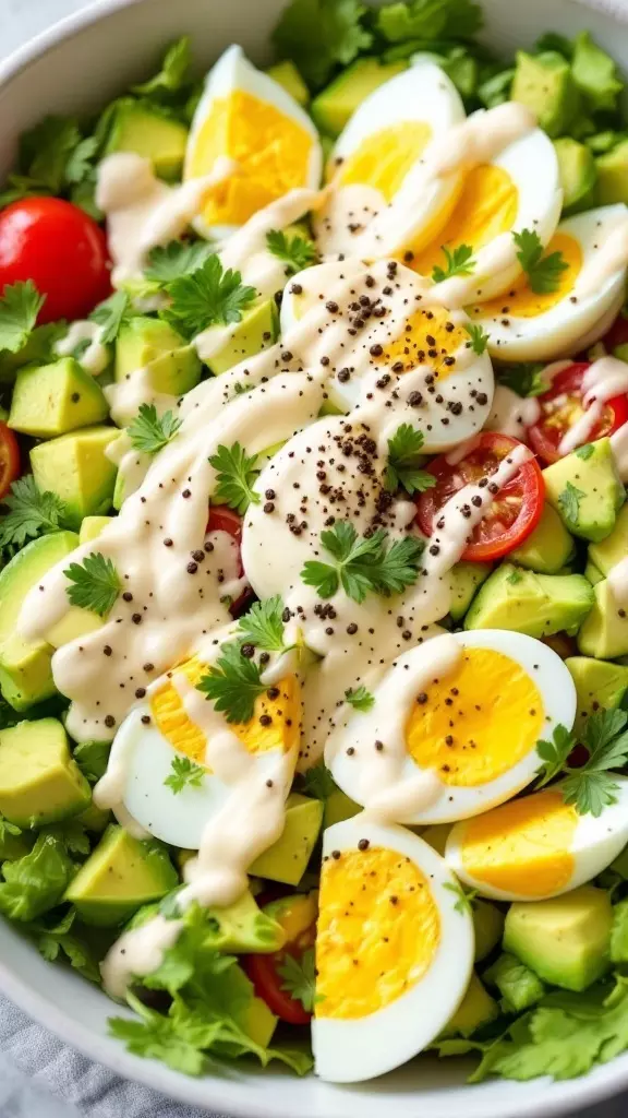 This low-carb avocado egg salad is a delicious and healthy way to start your day. With creamy avocado, protein-packed eggs, and a drizzle of your favorite dressing, it’s both satisfying and easy to make. Check out this fantastic recipe for a breakfast that’s sure to please!