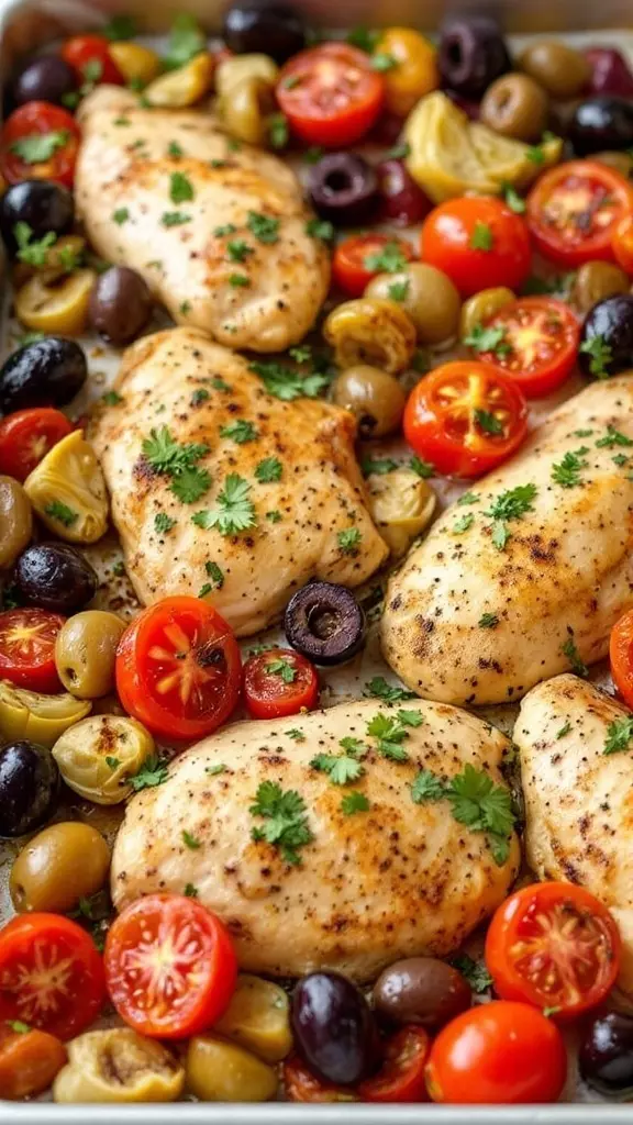 This Mediterranean chicken dish is a delightful option for busy weeknights. With juicy chicken breasts paired with artichokes and olives, it's both simple and satisfying. Check out the full recipe here for a delicious meal that everyone will love!