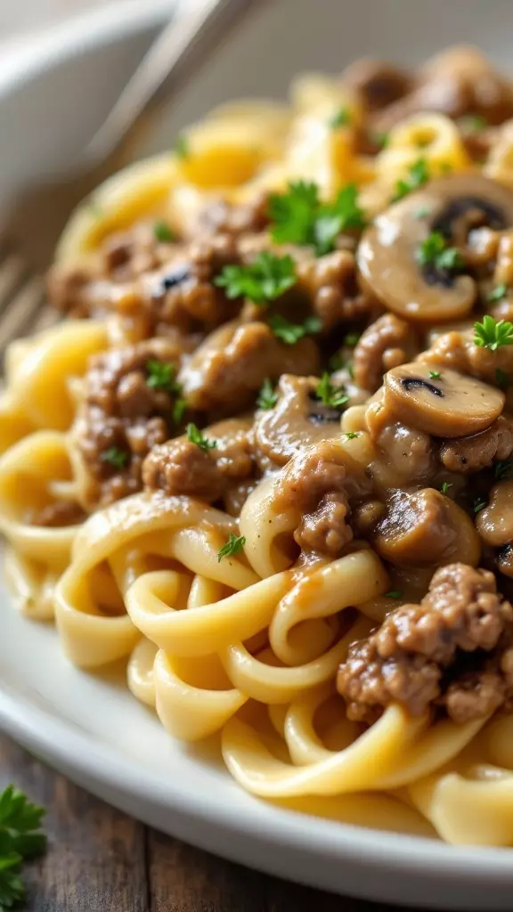 One-Pot Hamburger Stroganoff is a simple dish that's perfect for busy weeknights. It combines tender pasta with flavorful ground beef and creamy sauce, making it a hit with the whole family. Check out this easy recipe for a meal that comes together in just one pot! You can find the full recipe here.