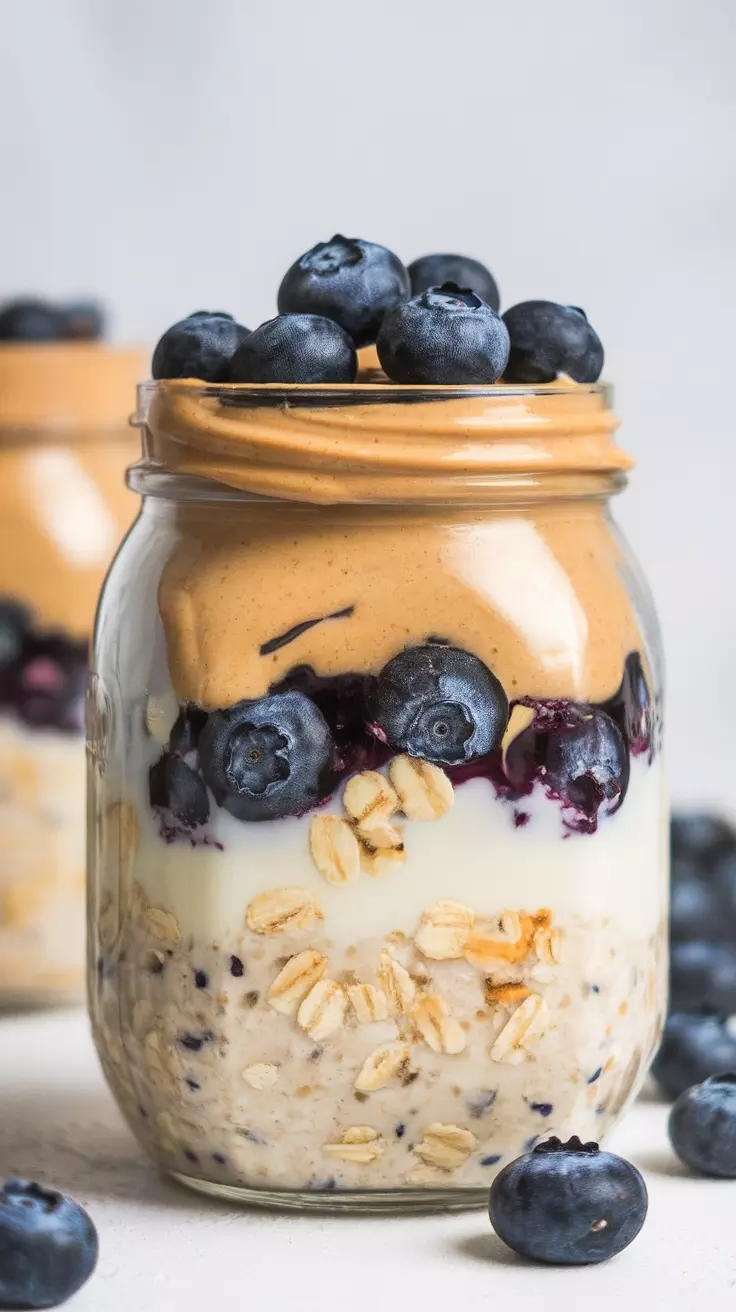 If you're craving a tasty and filling breakfast, try peanut butter blueberry overnight oats! This recipe layers creamy peanut butter with fresh blueberries and hearty oats for a delicious start to your day. Check out the full recipe here and enjoy your mornings more!