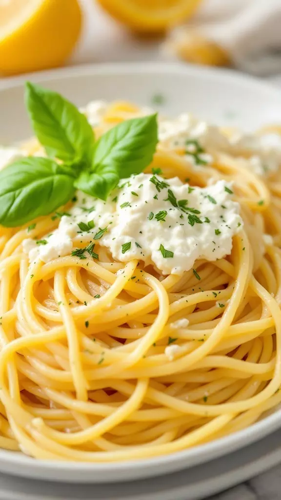 Ricotta lemon pasta is a refreshing dish that's perfect for any occasion. The creamy ricotta pairs beautifully with bright lemon flavors, creating a delightful meal. You can find the full recipe here to make this tasty dish at home!