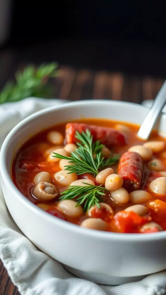 Romanian Bean Soup is a hearty dish that warms you right up. This recipe features tender beans, delicious sausage, and a rich tomato broth that brings everything together. You can find a great version of this soup here!