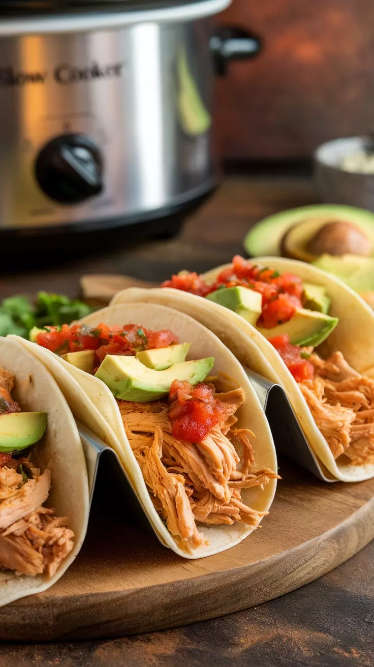 Slow cooker chicken tacos are a simple and delicious way to bring the flavors of Mexico to your dinner table. With tender, shredded chicken infused with spices, these tacos are not only tasty but also a breeze to prepare. Just set it and forget it until dinner time!