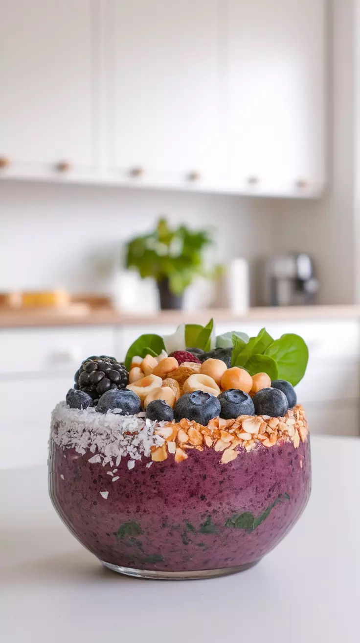 Start your day with a delicious smoothie bowl topped with coconut flakes. Blend your favorite fruits, a handful of spinach, and a splash of yogurt for a creamy base. Add some crunchy coconut and fresh berries on top for a breakfast that’s both tasty and energizing!