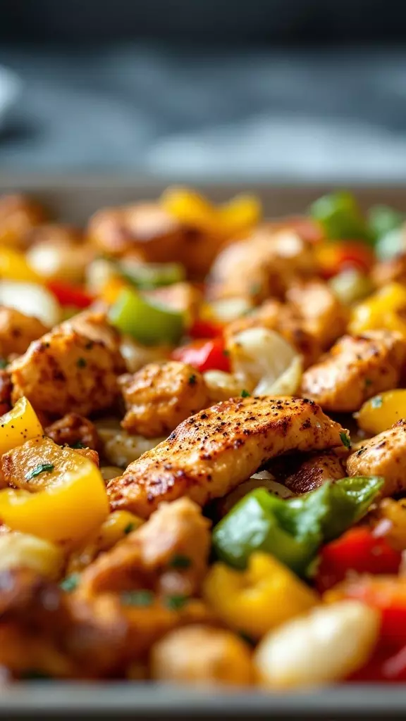 This Spicy Fajita Chicken is a quick and tasty meal that's perfect for busy nights. With colorful bell peppers and onions, it brings a burst of flavor to your dinner table. Check out the recipe here for an easy way to simplify your cooking!