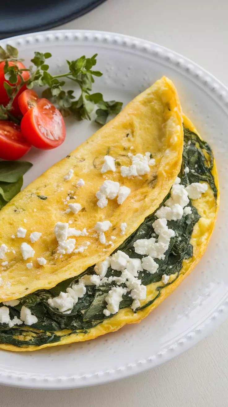 This Spinach and Feta Omelette is a delicious and nutritious way to start your day. Packed with fresh spinach and creamy feta cheese, it offers a balance of flavors that feels both light and satisfying. The savory taste of feta combined with the mildness of eggs is simply delightful, making this dish a great option for breakfast or brunch.