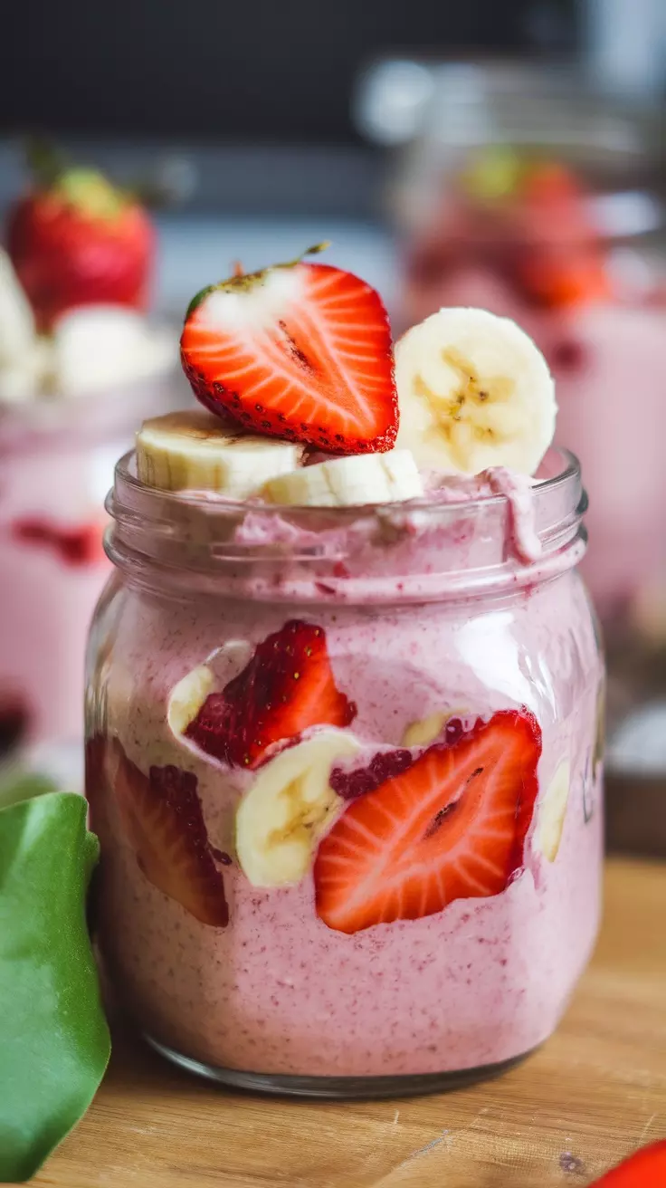 Strawberry Banana Smash Overnight Oats are a delicious and easy way to start your day. With creamy yogurt, fresh strawberries, and ripe bananas, each bite is bursting with flavor. Check out this simple recipe to whip up a jar that will keep you satisfied.