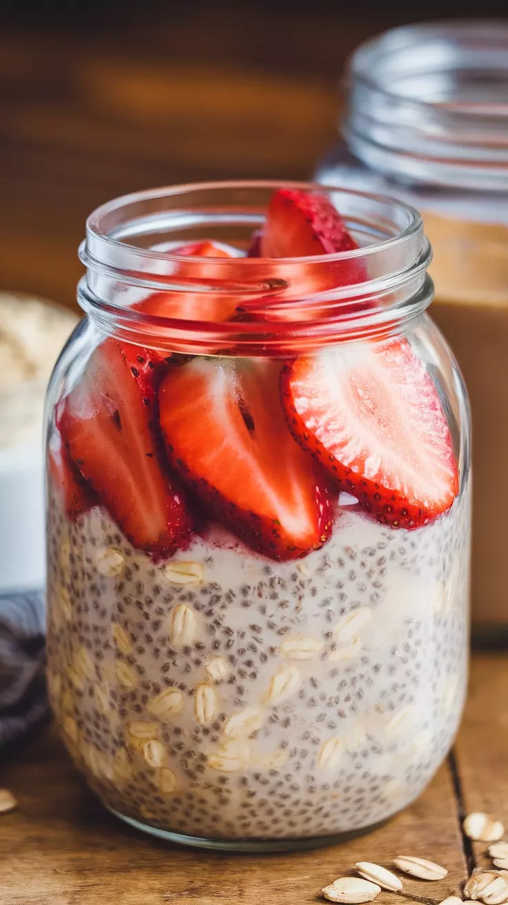 Strawberry protein overnight oats are a tasty and nutritious way to kickstart your day. Loaded with fresh strawberries and packed with protein, this simple recipe keeps you energized and satisfied. Check out the full recipe for this delicious Strawberry Protein Overnight Oats!