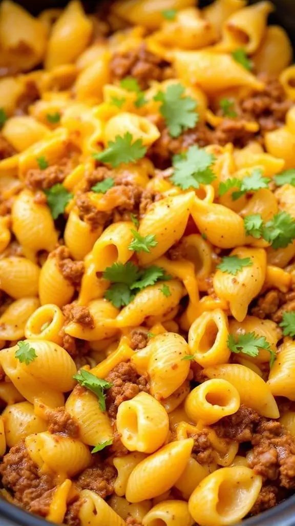 This Taco Pasta is a game-changer for busy weeknights. Just toss in your favorite ingredients and let the slow cooker do the work while you relax. Check out the full recipe here for a delicious and easy meal!