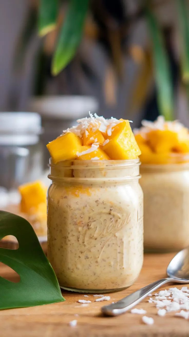 Start your day with a taste of the tropics! These Tropical Paradise Overnight Oats mix creamy coconut, sweet mango, and a sprinkle of shredded coconut for a refreshing breakfast. Check out this amazing recipe to bring a little sunshine to your morning routine.