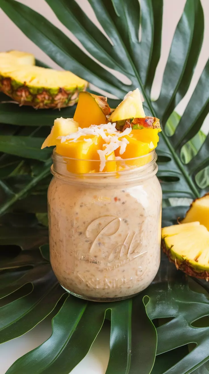 Get ready to brighten your morning with these Tropical Twist Overnight Oats! Packed with juicy mango and refreshing coconut, this recipe is a delicious way to start the day. Check out the full recipe here for a taste of the tropics!