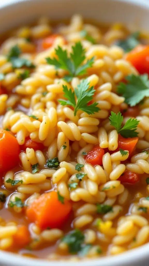 Warm up with a cozy bowl of vegetable orzo soup! This dish is packed with vibrant veggies and tiny orzo pasta that make each spoonful delightful. Check out the full recipe for this comforting soup here and enjoy a bowl of warmth this winter!