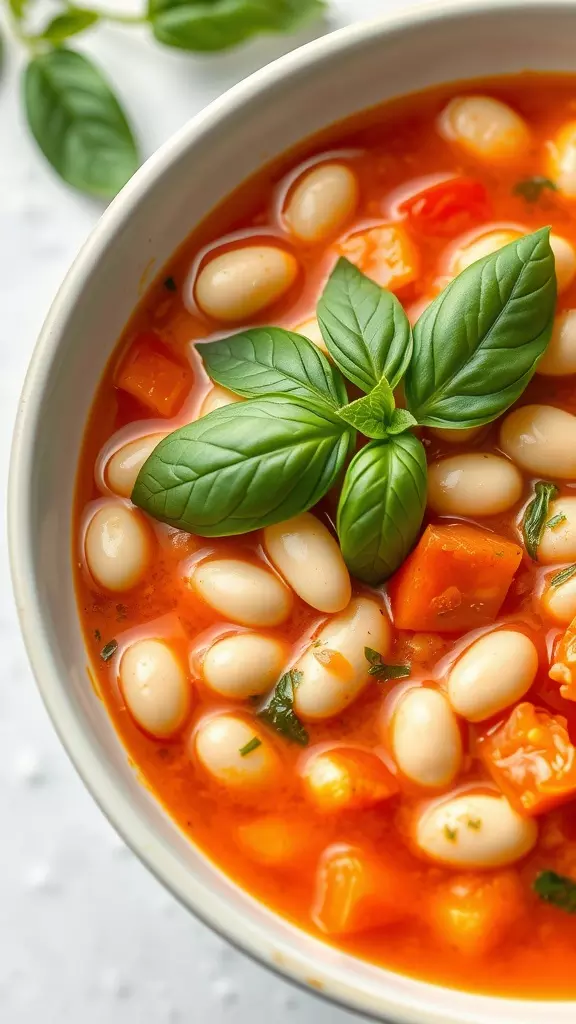 This white bean and tomato soup is a cozy favorite that warms you up in no time. Packed with rich flavors and a nice touch of basil, it's both satisfying and easy to make. Check out this delightful recipe here for a quick weeknight dinner!