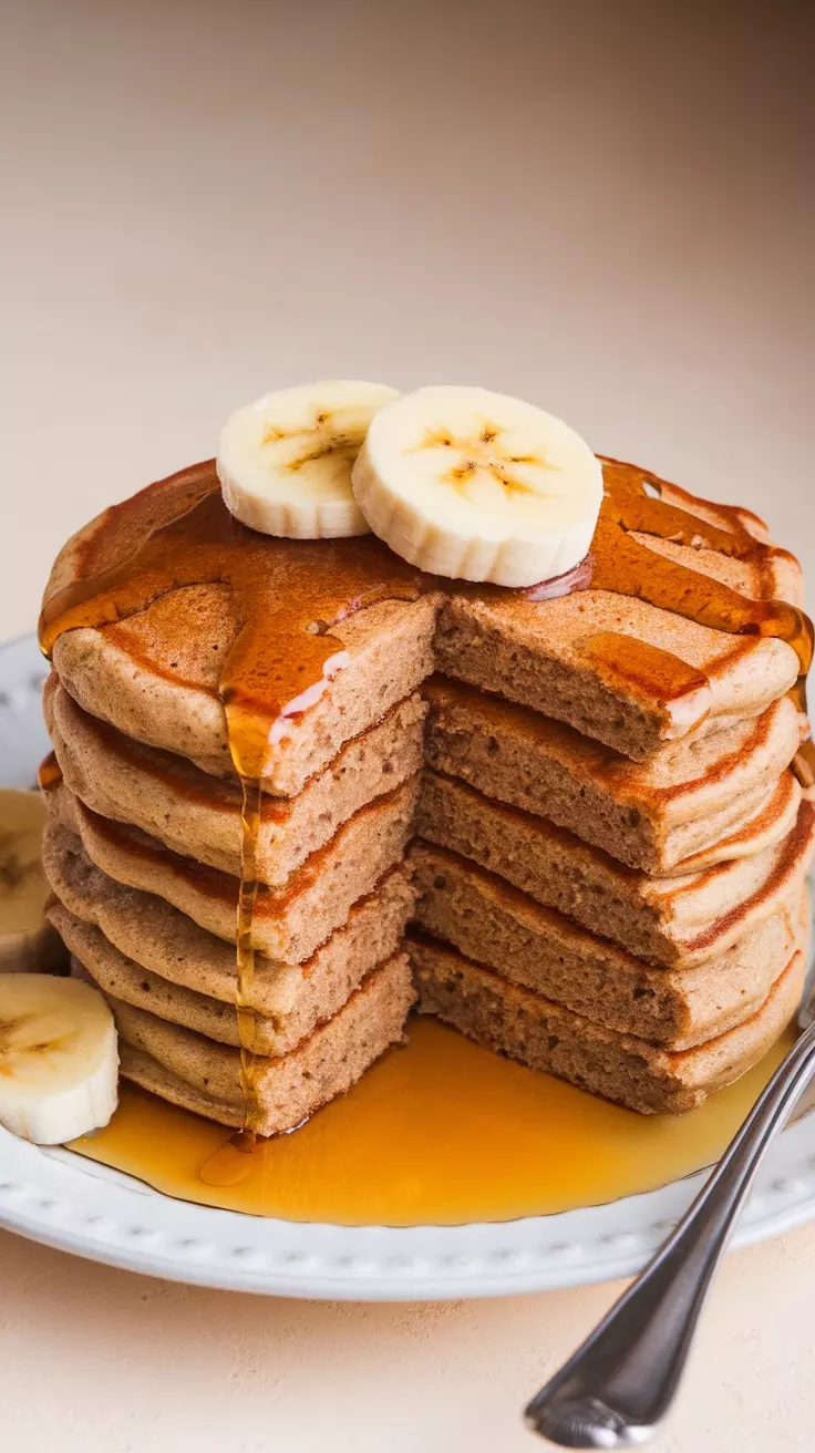 Whole grain banana pancakes are a delightful way to start your day. They are fluffy, naturally sweetened with ripe bananas, and packed with nutrients, making them a healthy choice for breakfast. The banana adds a rich flavor and moisture, while whole grains provide lasting energy.