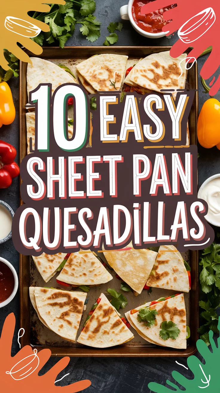 🧀🔥 10 Easy Sheet Pan Quesadillas for a Quick & Tasty Meal - Forget flipping individual quesadillas—these sheet pan recipes let you make a big batch at once! Perfect for feeding a crowd with minimal effort and maximum flavor. 🧀🔥 #QuickDinners #MexicanFood #EasyCooking #SheetPanRecipes #CheeseLovers