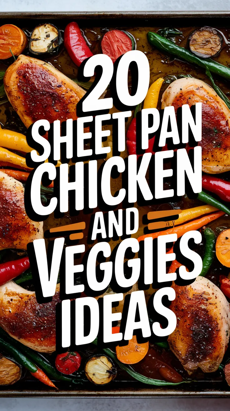 💡 The Secret to Easy, Delicious Dinners? These 20 Sheet Pan Chicken & Veggies Recipes! Skip the hassle and whip up a meal in no time! These one-pan chicken and veggie recipes are simple, satisfying, and packed with incredible flavors. 🥦🍗 #EasyDinners #SheetPanMagic #HealthyMeals #MealPrepMadeEasy #FlavorfulCooking