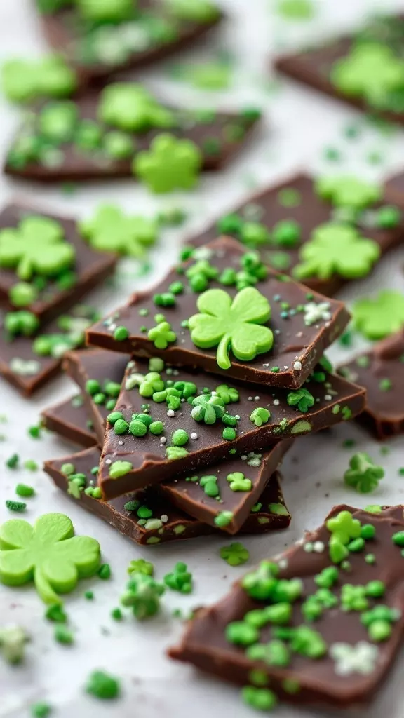 🔥🍀 Chocolate Mint Shamrock Bark That’s Perfect for St. Paddy’s Day! This fun and easy-to-make shamrock bark combines creamy chocolate and refreshing mint for a treat that’s as lucky as it is delicious! Perfect for parties, gifts, or just a festive snack. 🍫💚 #StPatricksDayTreats #ChocolateLovers #MintyGoodness #HolidayBaking #SweetAndLucky