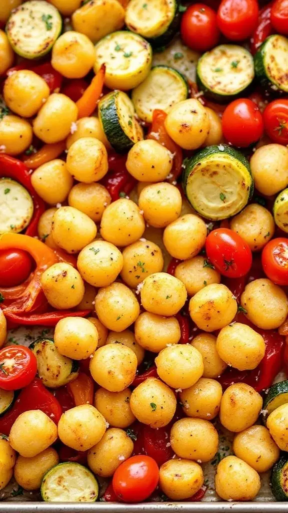 This garlic butter gnocchi with roasted veggies is a weeknight winner. Toss those fluffy gnocchi with colorful peppers, zucchini, and cherry tomatoes for a fresh and tasty dish. It's quick to prepare and sure to please everyone at the table!