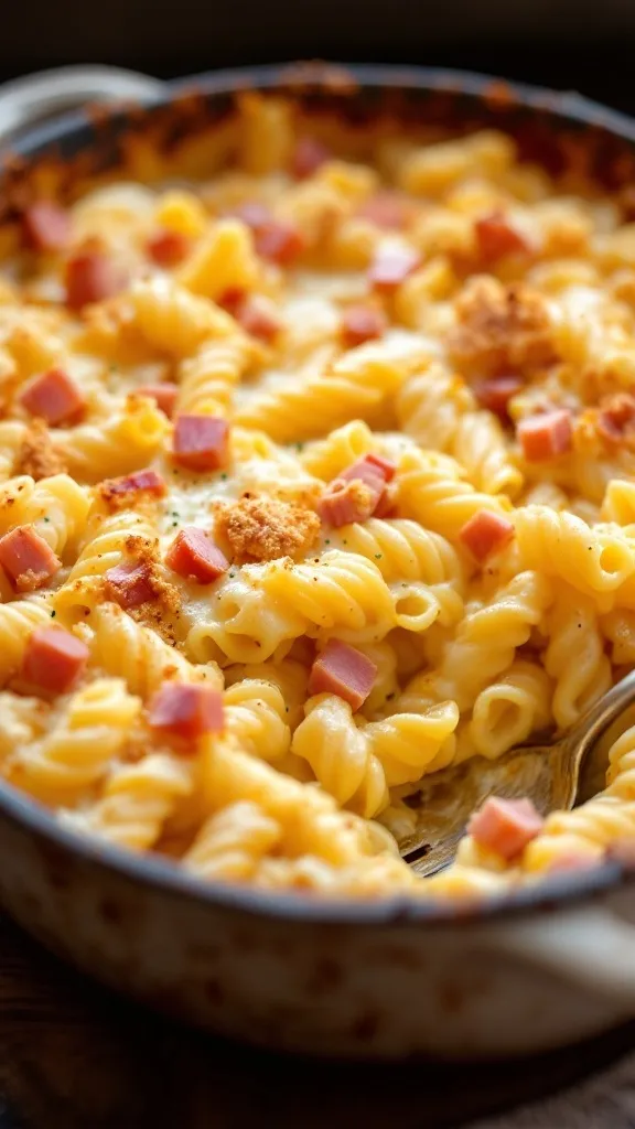 Got leftover ham? Turn it into this creamy, cheesy, and totally irresistible Ham and Cheese Pasta Bake! It’s the ultimate easy weeknight dinner—just toss everything together, bake until golden and bubbly, and enjoy a meal that tastes like pure comfort. Perfect for using up holiday ham or anytime you need a quick, satisfying dish!