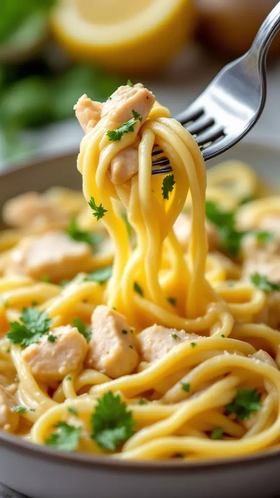 Lemon garlic butter chicken pasta is a quick and tasty meal perfect for busy nights. This dish combines tender chicken with pasta, all coated in a rich, buttery sauce with a zesty lemon kick. It's sure to please everyone at the table, making dinner a breeze!