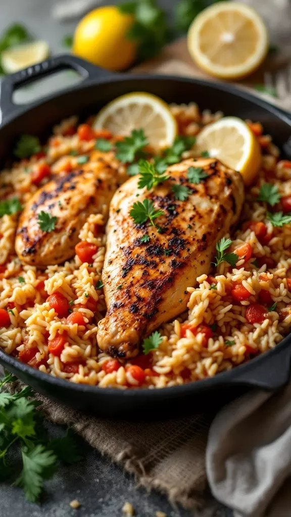 This one-pot chicken and tomato rice is a lifesaver for busy weeknights. Just toss everything in your pot and let it simmer for a delicious meal without the fuss. It’s packed with flavor, and cleanup is a breeze!