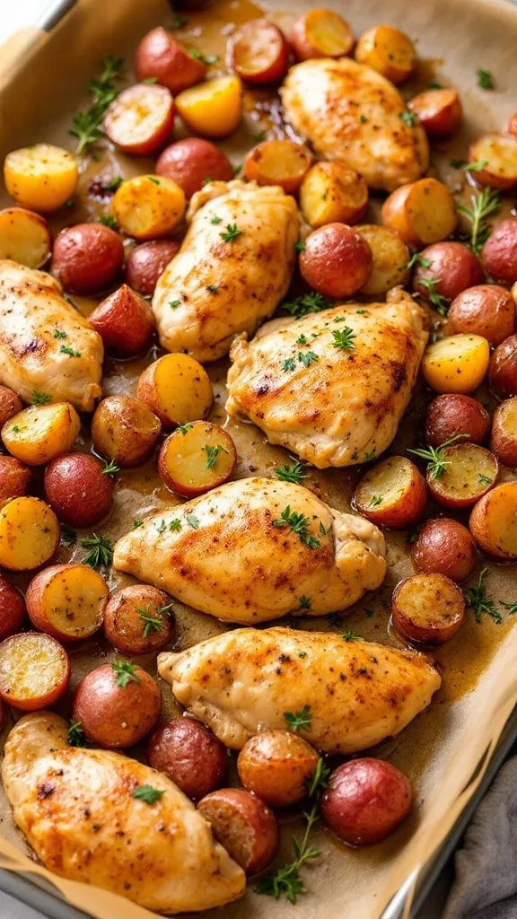 Ranch chicken and baby red potatoes are a fantastic option for busy weeknights. Simply toss the chicken and potatoes with ranch seasoning, pop them in the oven, and let the magic happen. In no time, you’ll have a hearty meal that everyone will enjoy!