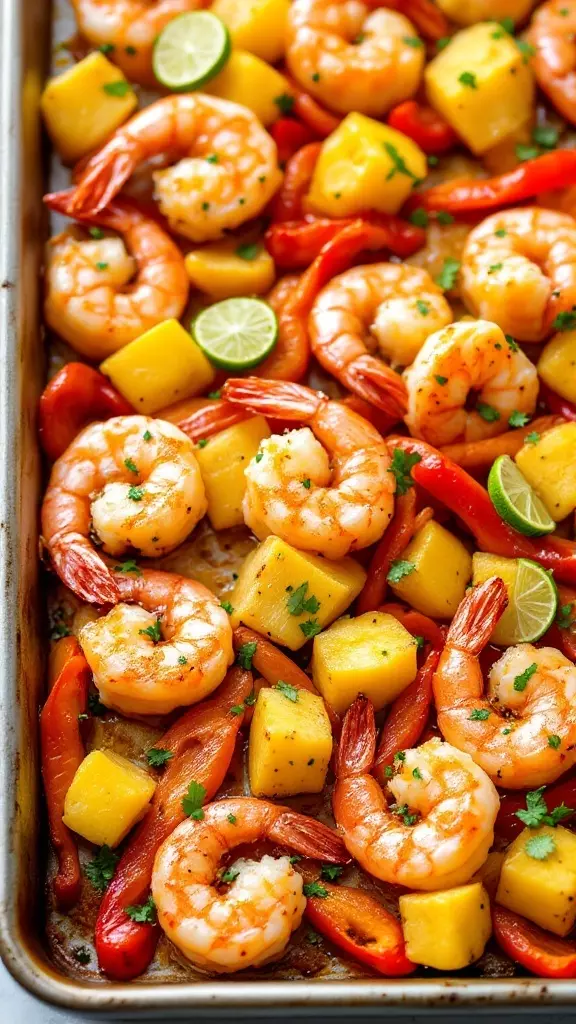 A tropical twist on taco night with juicy shrimp and sweet roasted pineapple!

