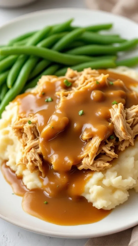 This Slow Cooker Chicken and Gravy is pure comfort in a bowl! With just a handful of ingredients, it’s creamy, savory, and totally fuss-free. The chicken turns fall-apart tender, and the rich, velvety gravy makes it perfect for serving over mashed potatoes, rice, or biscuits. Best of all? It takes just 5 minutes of prep—then your slow cooker does all the work!