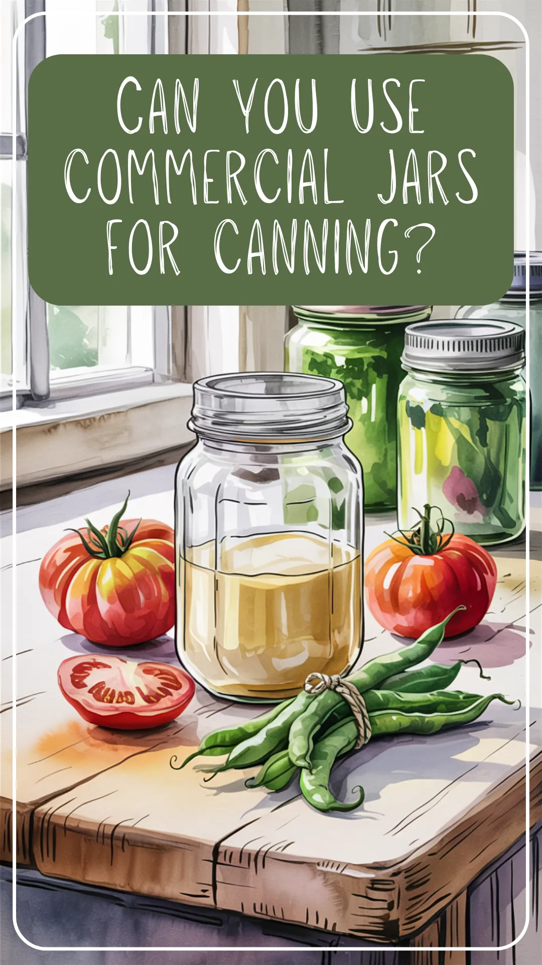 Tempted to reuse old mayo or pasta sauce jars for home canning? Here’s what’s safe, what’s not, and how to avoid cracked jars and seal failures. #CanningTips #HomesteadingLife #FoodPreservation #WaterBathCanning #BeginnerCanning