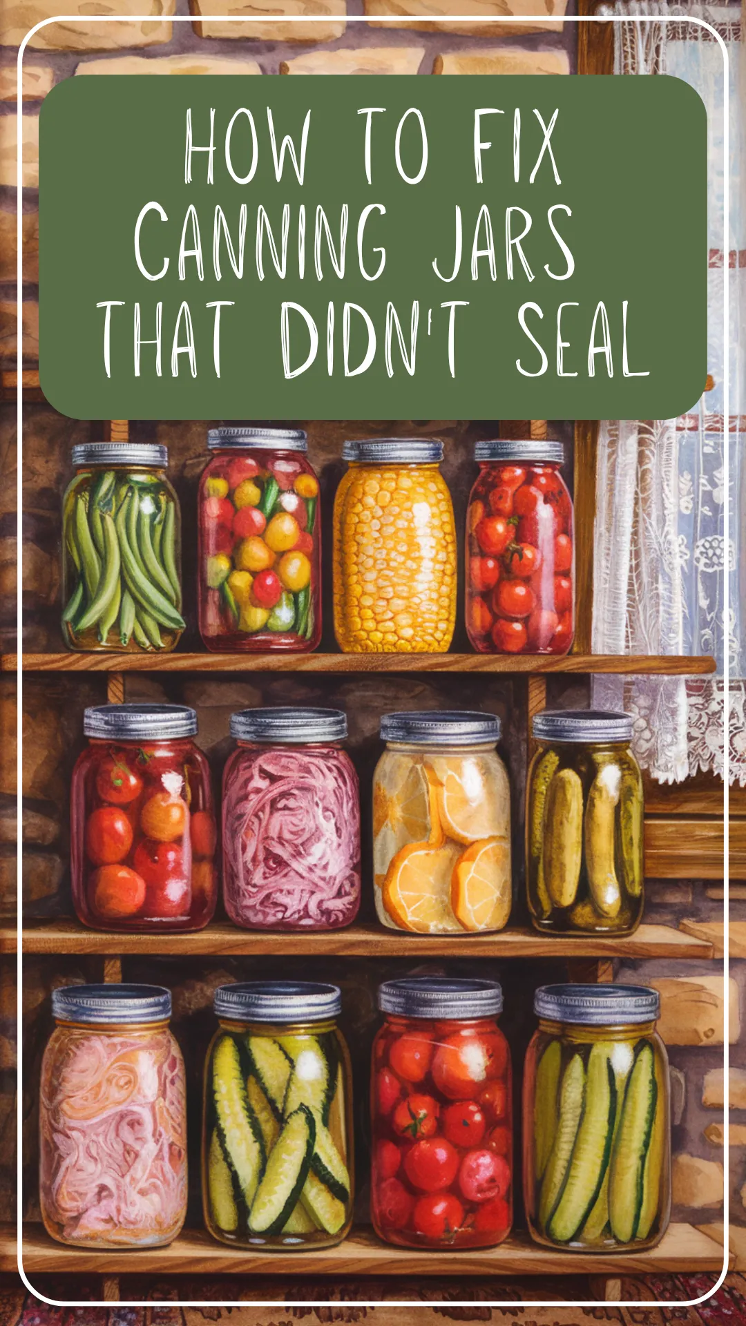 Not all jars seal—and that's totally normal! Here's what to do if your canning jars didn't seal, plus 3 safe options and pro tips to prevent it next time. #CanningForBeginners #HomeCanning #PreservingFood #StrawberryPantry