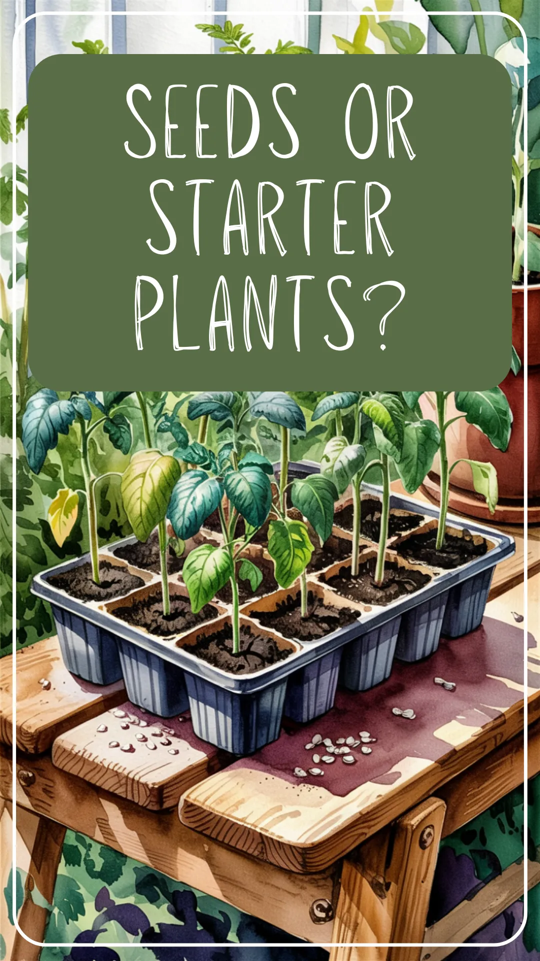 Not sure if you should grow from seed or grab starter plants? This beginner-friendly guide breaks down when each method makes the most sense—plus tips for short seasons and first-time gardeners. #CanningGarden #SeedStarting #BeginnerGardener #GrowYourOwnFood #HomesteadGarden