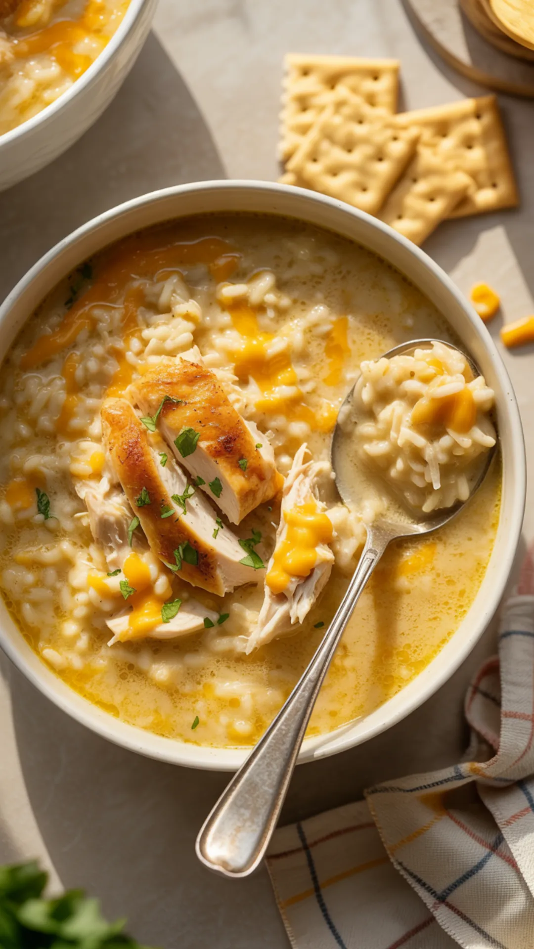 This slow cooker chicken and rice soup is a frugal meal dream—creamy, cheesy, hearty, and made with ingredients you probably already have. It’s perfect for busy weeknights, picky eaters, and stretching that grocery budget without skimping on flavor.