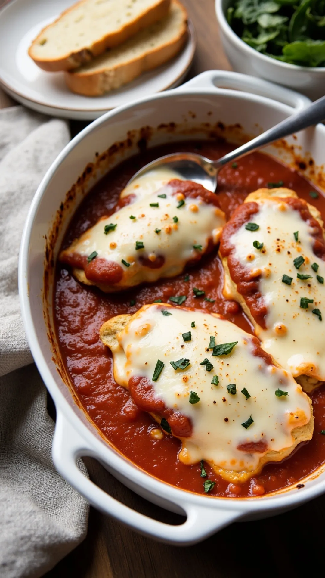 Looking for frugal meals that don’t taste like leftovers? This Mozzarella Chicken Bake uses pantry staples and store-brand sauce to create a cozy dinner your whole family will love—under $8 total!