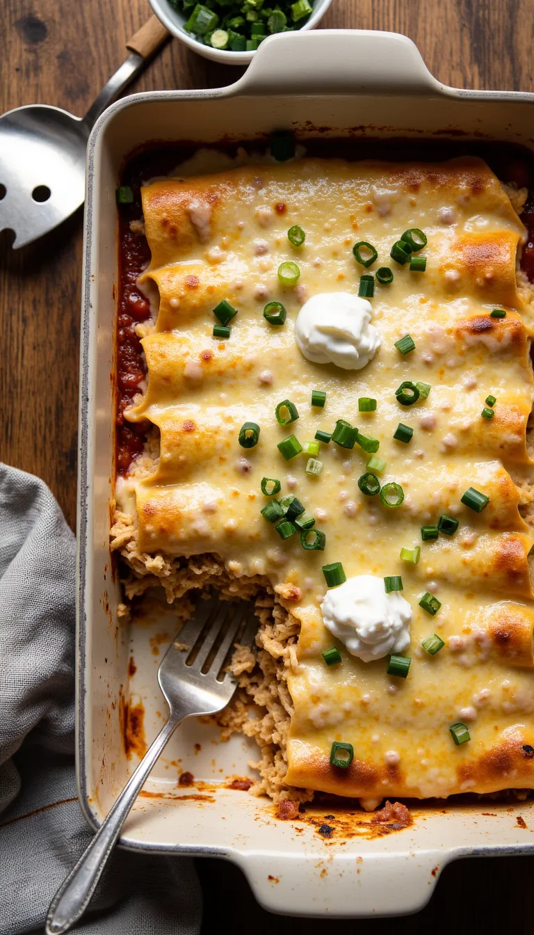 This budget friendly meal is perfect for feeding a hungry family—shredded chicken, cream soup, and cheese rolled up in tortillas for a warm, satisfying dinner that’s easy on the wallet.