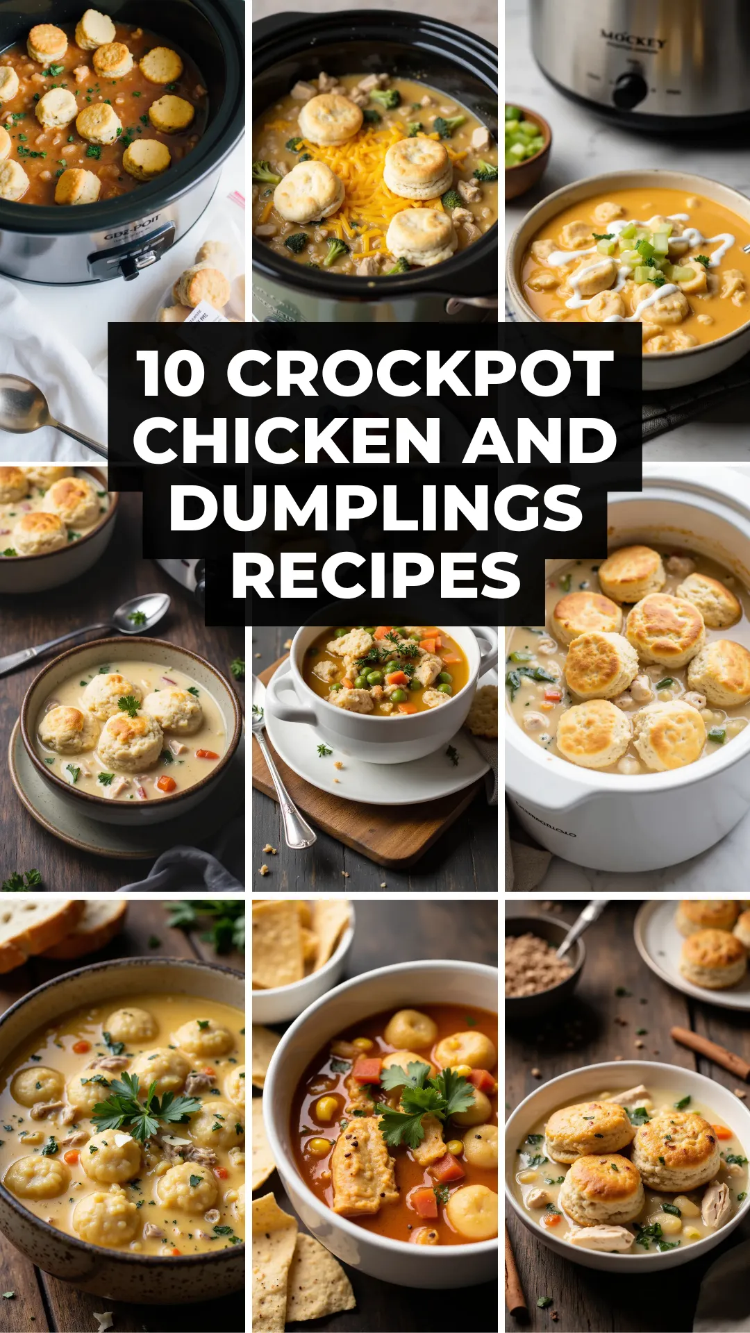 Warm up your weeknights with these 10 cozy crockpot chicken and dumplings recipes! From classic comfort to fun flavor twists, each one is slow-cooked, stress-free, and totally family-approved.