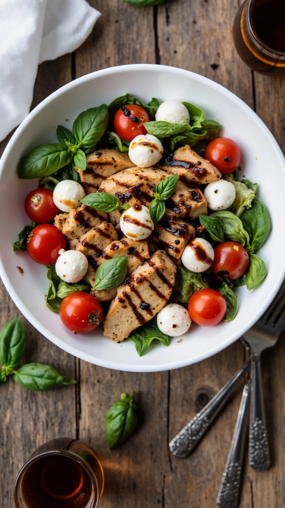 A fresh and easy Caprese Chicken Salad with all the summer flavors you love. Quick, light, and satisfying!