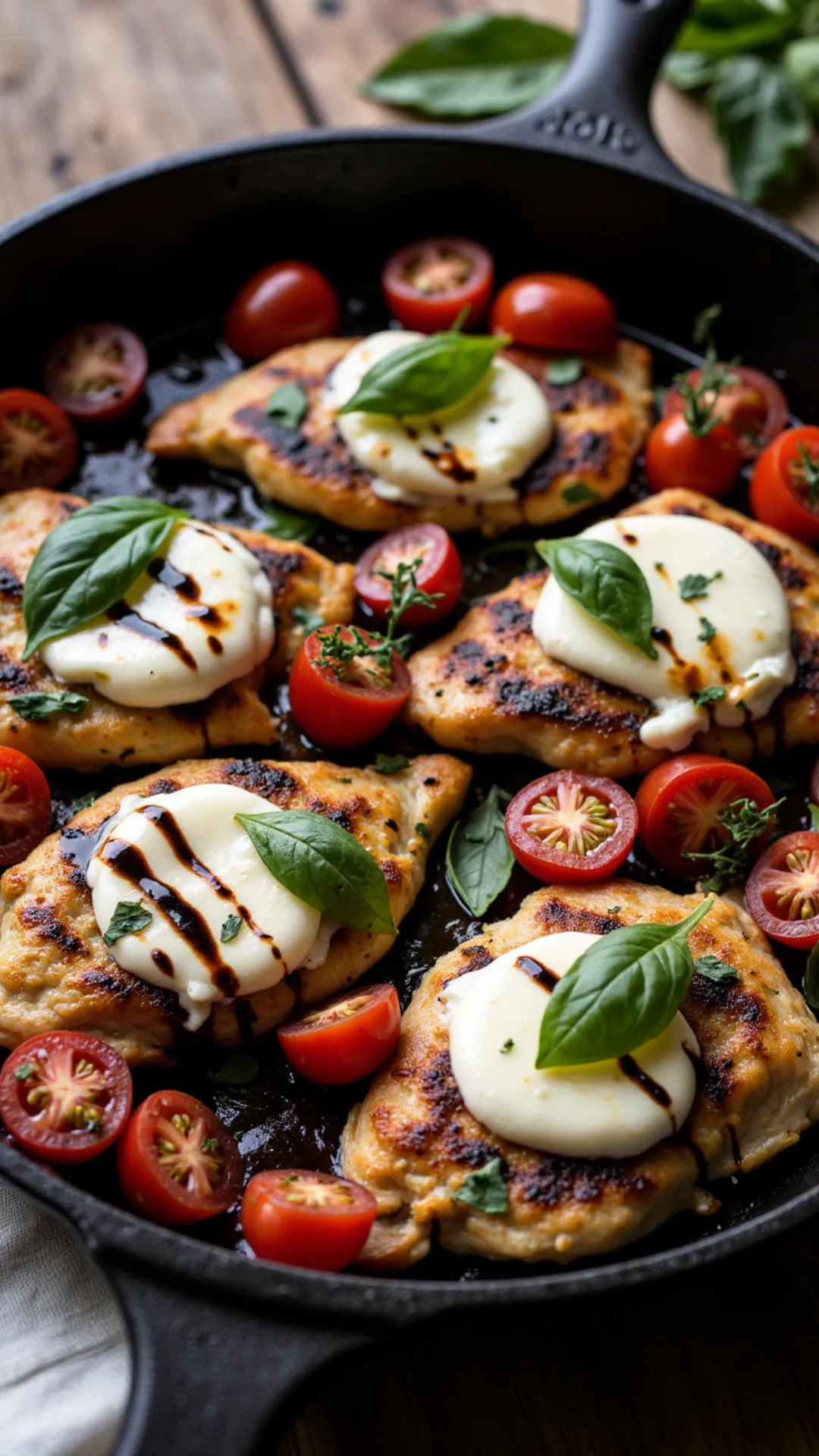 This one-pan Caprese Chicken Skillet is packed with flavor and perfect for weeknight dinners.