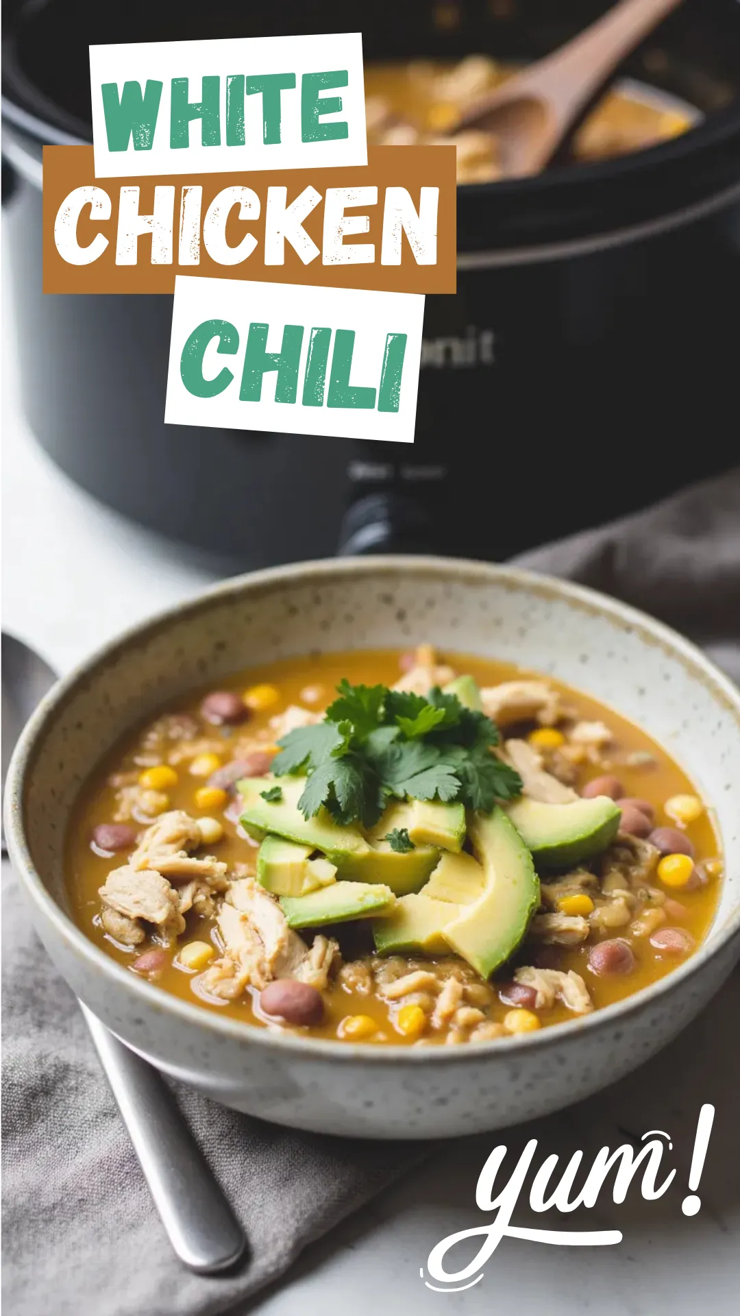 This crockpot white chicken chili is your new weeknight MVP 🙌
It’s hearty, creamy, and slow-cooked to perfection with barely any prep—just toss everything in the pot and let the slow cooker work its magic ✨