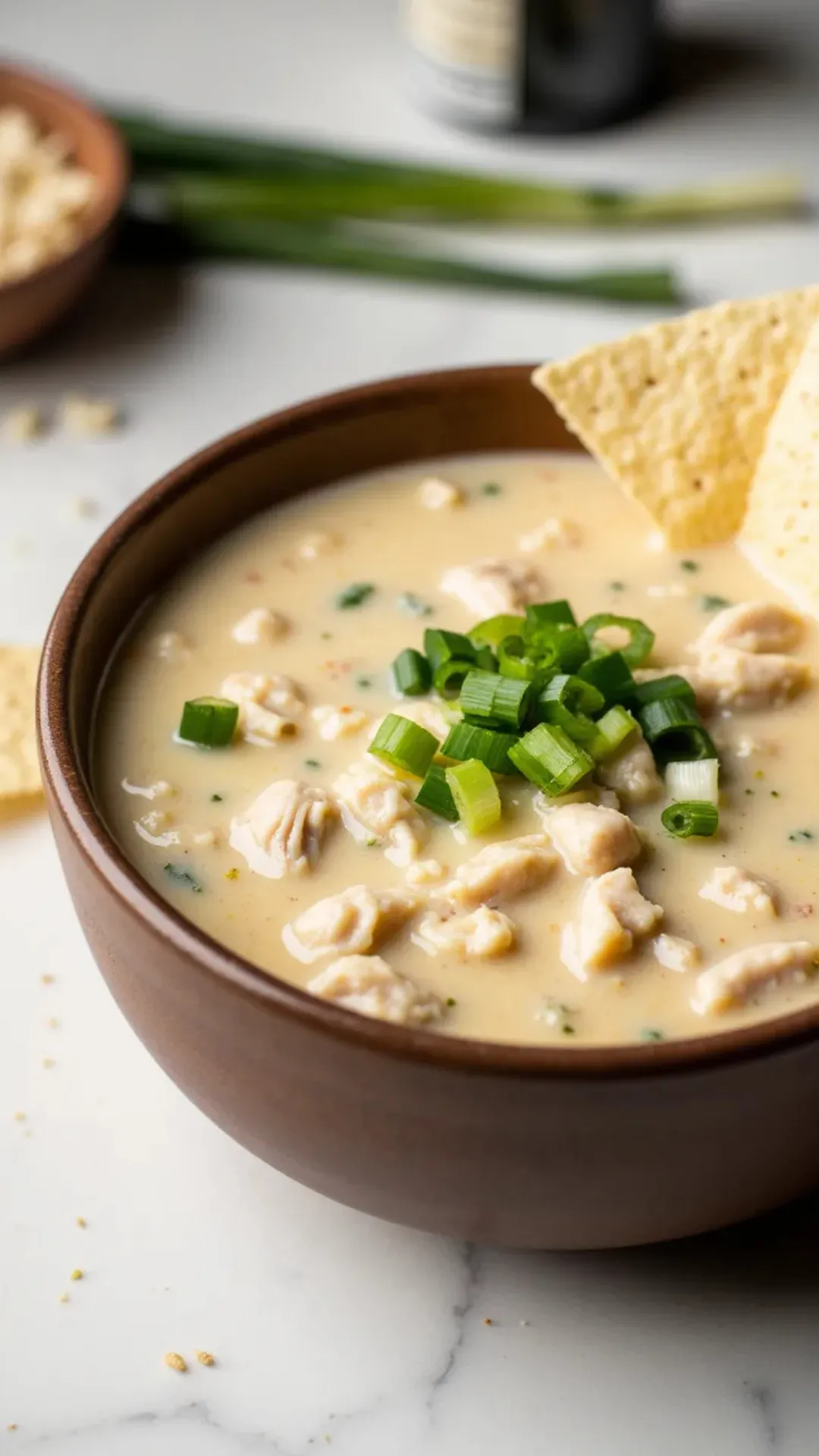 Just 25 minutes to the coziest bowl of creamy white chicken chili—weeknight comfort at its finest.